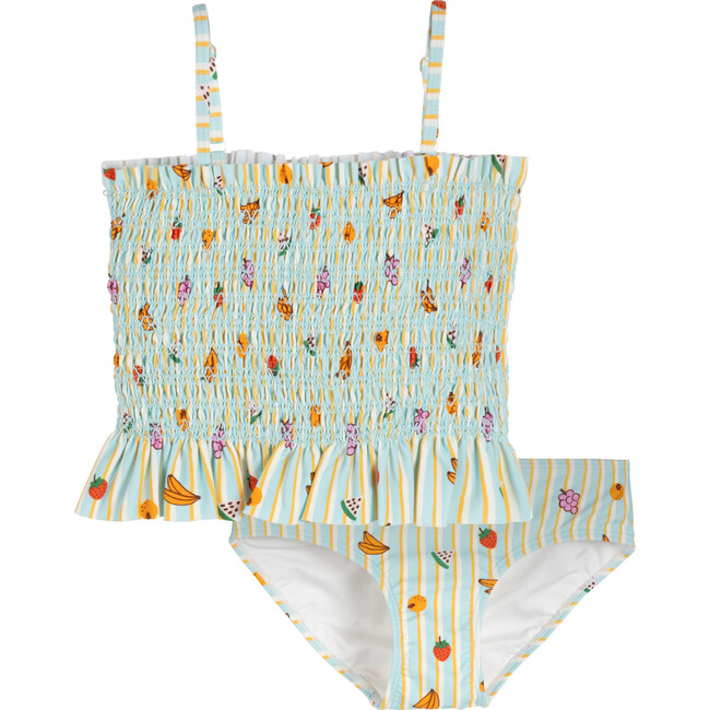 Melanie Smocked Two Piece Swimsuit, Fruit Multi - One Pieces - 1