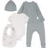 Luxe Baby Gift Set, Sage Multi - Mixed Apparel Set - 3