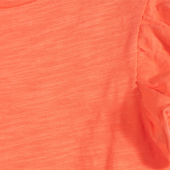 Mary Ruffle Top, Tangerine - Shirts - 2