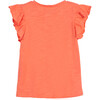 Mary Ruffle Top, Tangerine - Shirts - 3