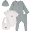 Luxe Baby Gift Set, Sage Multi - Mixed Apparel Set - 2 - thumbnail