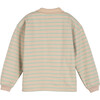 Taro Polo Sweatshirt, Aqua & Cream Stripe - Sweatshirts - 2 - thumbnail