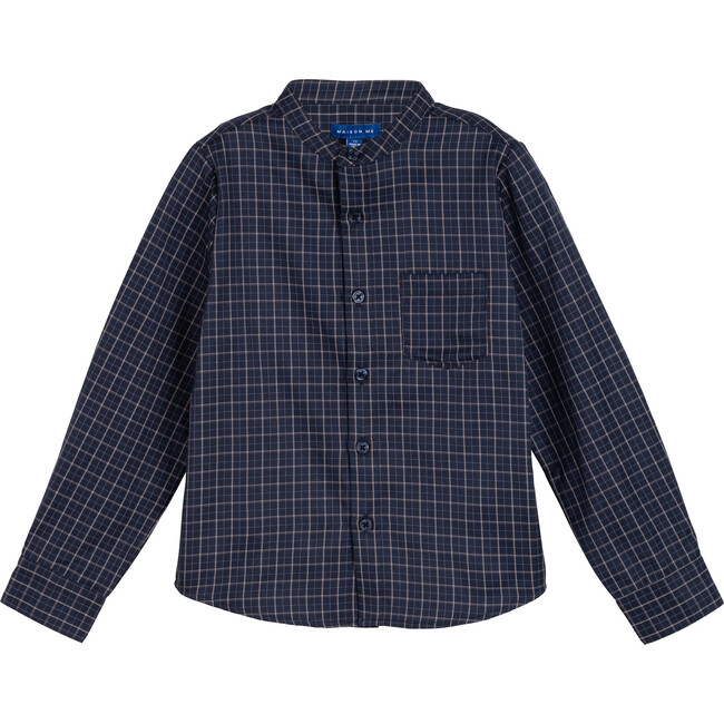 Elton Shirt, Navy Plaid