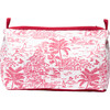 Evangeline Cosmetic Bag, Red Seascape Toile - Bags - 1 - thumbnail