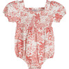Baby Nova Smocked Romper, Red Seascape Toile - Rompers - 1 - thumbnail