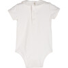 Baby Syd Short Sleeve Pointed Collar Bodysuit, White - Onesies - 2