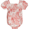 Baby Nova Smocked Romper, Red Seascape Toile - Rompers - 2