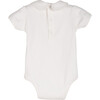 Baby Remy Short Sleeve Collar Bodysuit, White - Onesies - 2