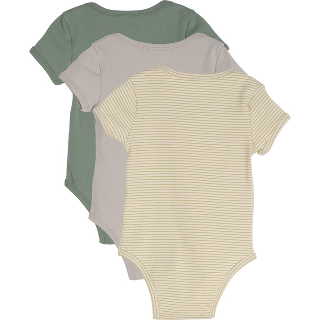 Baby Perry Short Sleeve Bodysuit Trio, Sage Multi - Onesies - 2