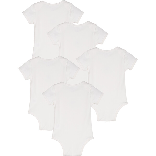 Baby Animal 5 Piece Bodysuit Set, White - Mixed Apparel Set - 2