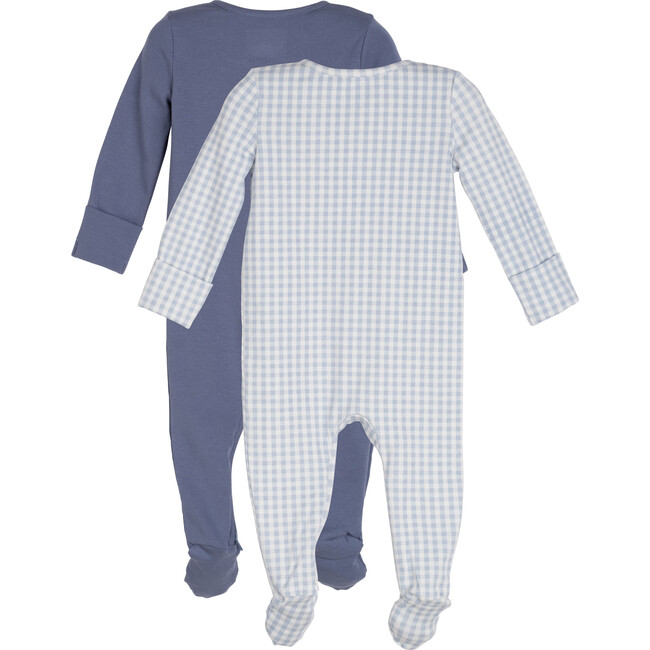 Baby Benjamin Zip Footie Duo, Blue Multi - Footie Pajamas - 2
