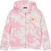 Gibra Tie-Dye Girls Front Zip Hooded Sweatshirt, Starfruit - Sweatshirts - 1 - thumbnail