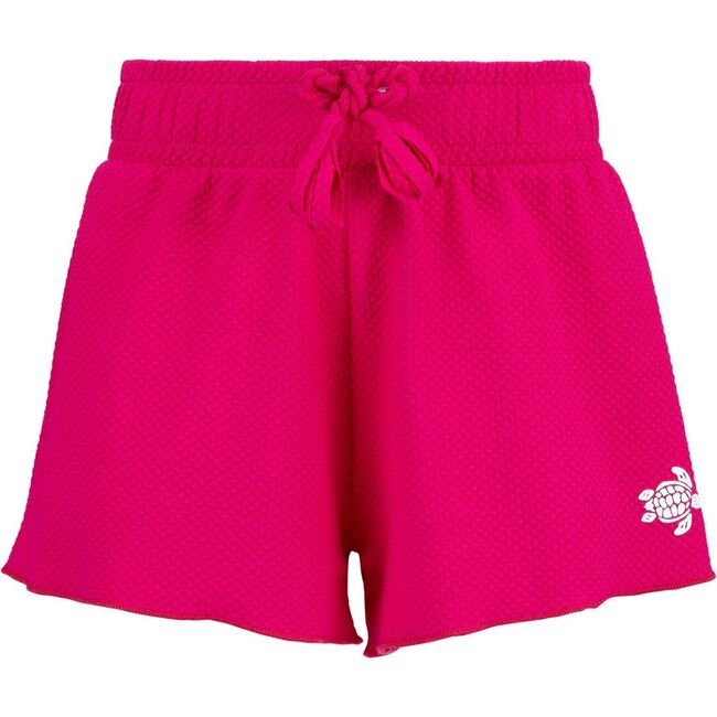 Glace Solid Textured Short, Fuschia