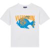 Gabin Vilebrequin Fish Crew Neck Short Sleeve T-Shirt, White - T-Shirts - 1 - thumbnail