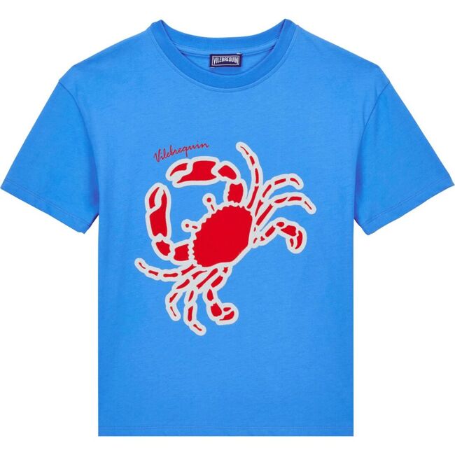 Gabin Crabs Placed Crew Neck Short Sleeve T-Shirt , Earthenware