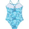 Gazette Tie-Dye Flowers One-piece Swimsuit, Bleu Marine - One Pieces - 2 - thumbnail