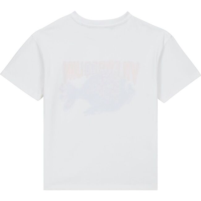 Gabin Vilebrequin Fish Crew Neck Short Sleeve T-Shirt, White - T-Shirts - 2