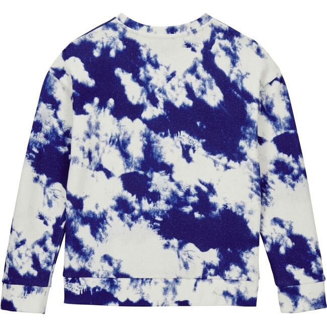 Tie-Dye Gareth Crewneck Long Sleeve Sweatshirt, Bleu Marine - Sweatshirts - 2