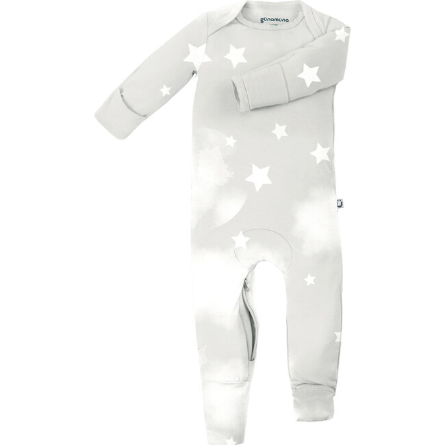 2-in-1 Romper And Footie 2-in-1 Romper And Footie Convertible Pajama, Moon And Stars