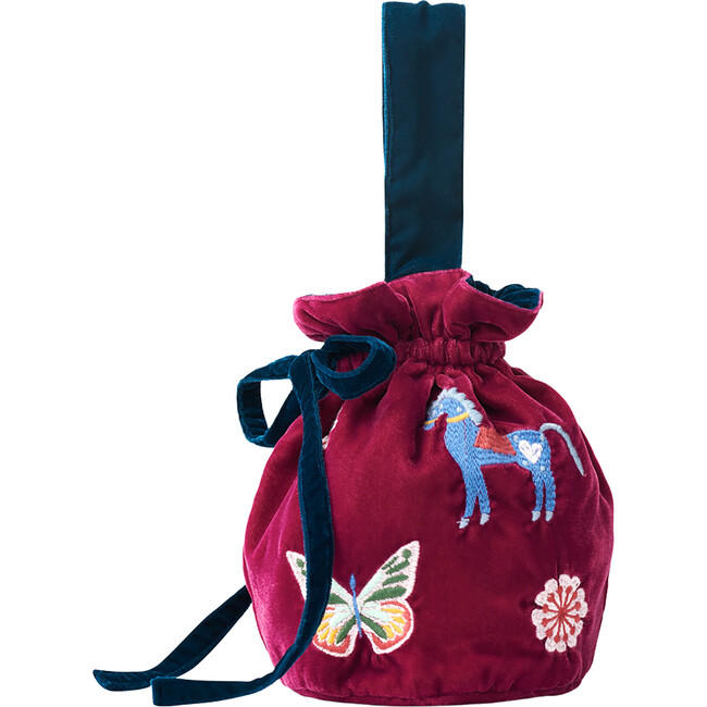 Butterfly & Unicorn Velvet Bag