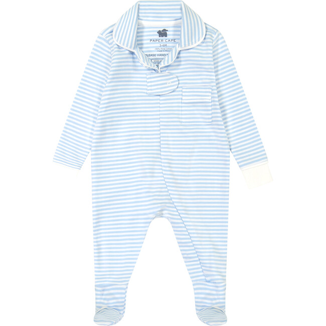 Classic Pajama Footie, Blue Stripe