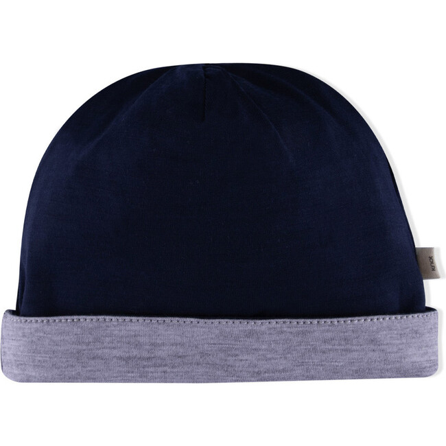 Beanie, Navy Merino Wool - Hats - 1