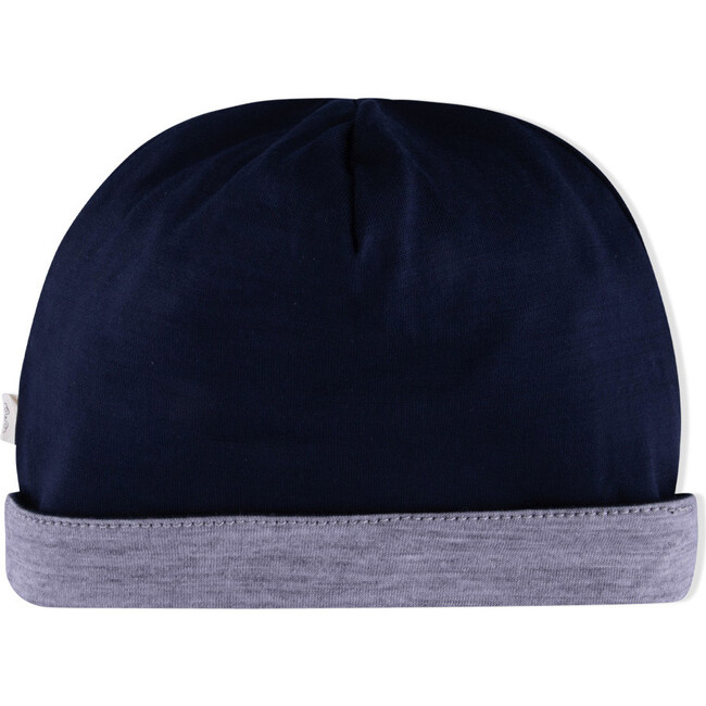 Beanie, Navy Merino Wool - Hats - 3
