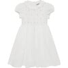 Willow Rose Hand Smocked Dress, White - Dresses - 1 - thumbnail