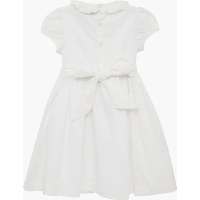 Willow Rose Hand Smocked Dress, White - Dresses - 3