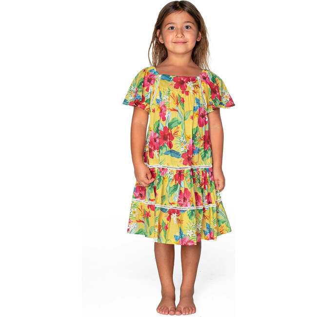 Tropicana Short Sleeve Dress, Lei - Dresses - 2