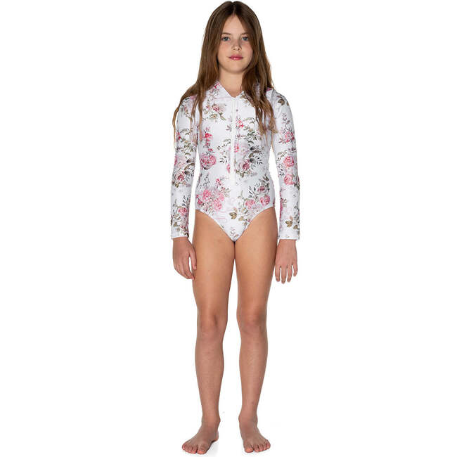 Love Letters Long Sleeve One-Piece Swimsuit, Day Dream - One Pieces - 2