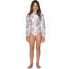 Love Letters Long Sleeve One-Piece Swimsuit, Day Dream - One Pieces - 2 - thumbnail