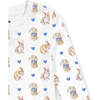 Crewneck Pajama Set, Bunny Heart Print - Pajamas - 2