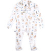 Classic Pajama Footie, Bunny Heart Print - Footie Pajamas - 1 - thumbnail