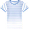 Organic Ringer Tee, French Blue Stripe - T-Shirts - 1 - thumbnail