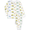 Crewneck Pajama Set, Truck Print - Pajamas - 1 - thumbnail
