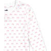 Crewneck Pajama Set, Pink Bows Print - Pajamas - 2 - thumbnail