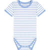 Organic Ringer Tee Bodysuit, French Blue Stripe - Bodysuits - 1 - thumbnail