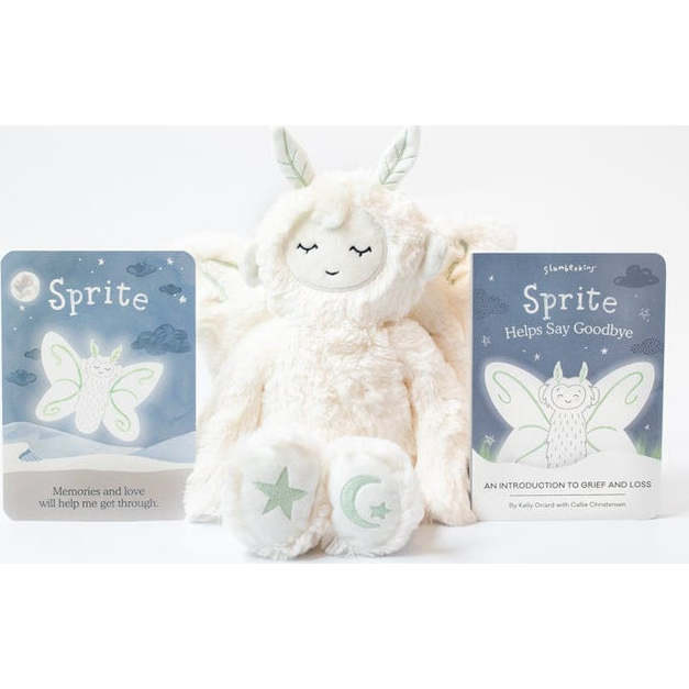Sprite's Grief and Loss Plush Kin and Book Bundle, Ivory