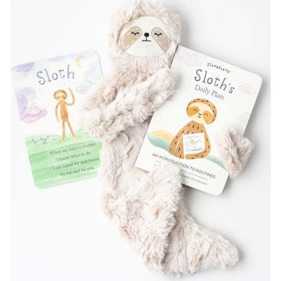 Sloth's Routines Plush Snuggler and Book Bundle, Hazel
