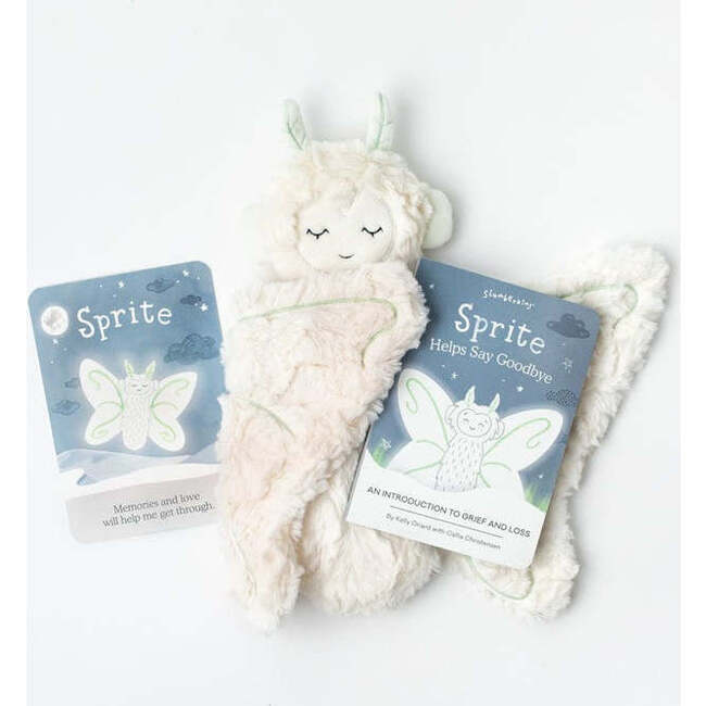 Sprite's Grief and Loss Plush Snuggler and Book Bundle, Ivory