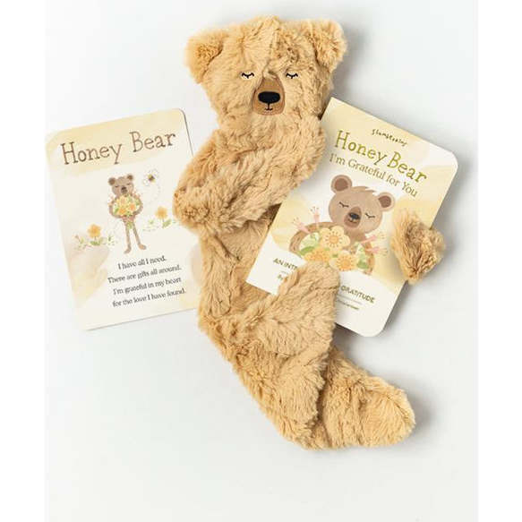 Honey Bear's Gratitude Plush Snuggler and Book Bundle, Honey