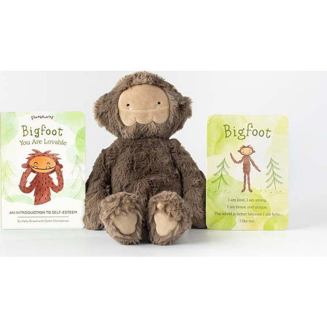 Bigfoot's Self-Esteem Plush Kin and Book Bundle, Maple