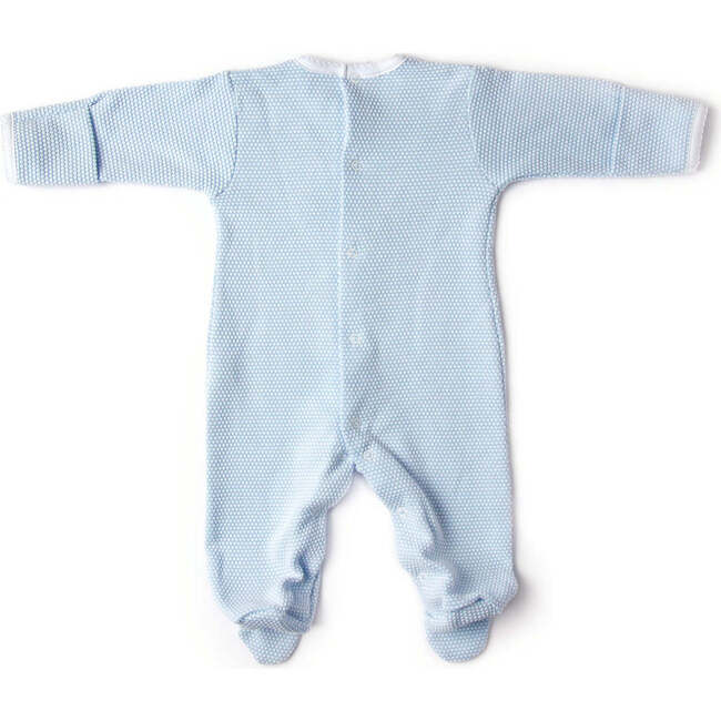 Popcorn Textured Footie, Blue - Rompers - 3