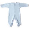 Popcorn Textured Footie, Blue - Rompers - 3