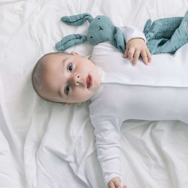 Soft Footie With High Collar, White - Rompers - 3