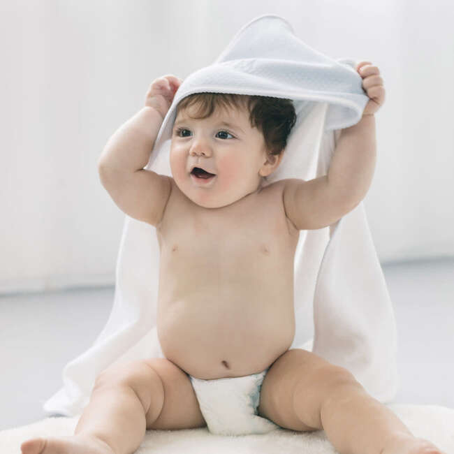 Hooded Towel, Blue - Bath Towels - 2