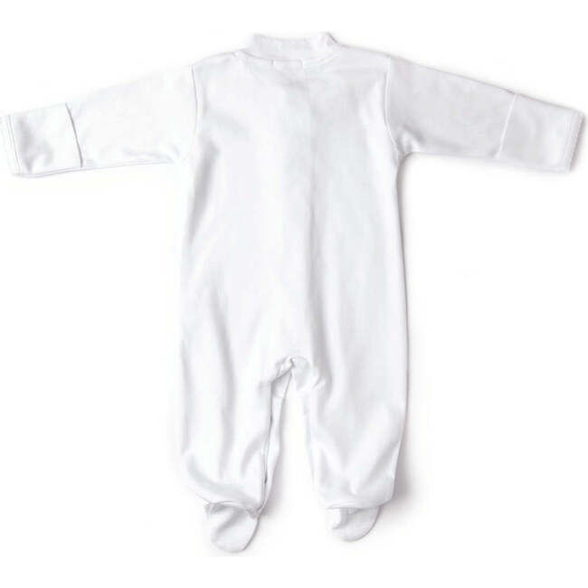 Soft Footie With High Collar, White - Rompers - 5