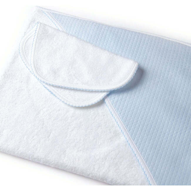 Hooded Towel, Blue - Bath Towels - 3
