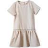 Willow Short Sleeve Ruffle Waist Dress, Sand - Dresses - 1 - thumbnail